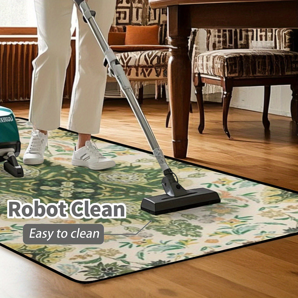 1pc Machine Washable carpet 31*20inch--Carpet, Floor MATS and Protectants, Non-Slip, Fade Resistant, Flannel Area Mat, sqm Polyester, Lightweight Rugs for Entryway, Hallway, Kitchen and Corridor, Bedroom Office, Living Room