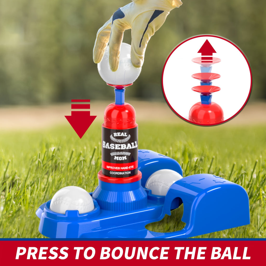 T Ball Set Toys For Kids 3-5 5-8, Kids Baseball Tee For Boys Includes 6 Balls, Auto Ball Launcher, Outdoor Outside Sports T Ball Set Toys Gifts For 3 4 5 6 Year Old Boys Kids Halloween Christmas gift