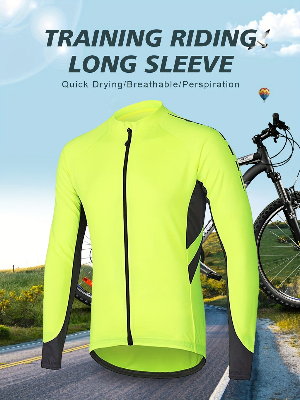Quick-drying Breathable Men's Cycling Jersey with Pocket and Zipper
