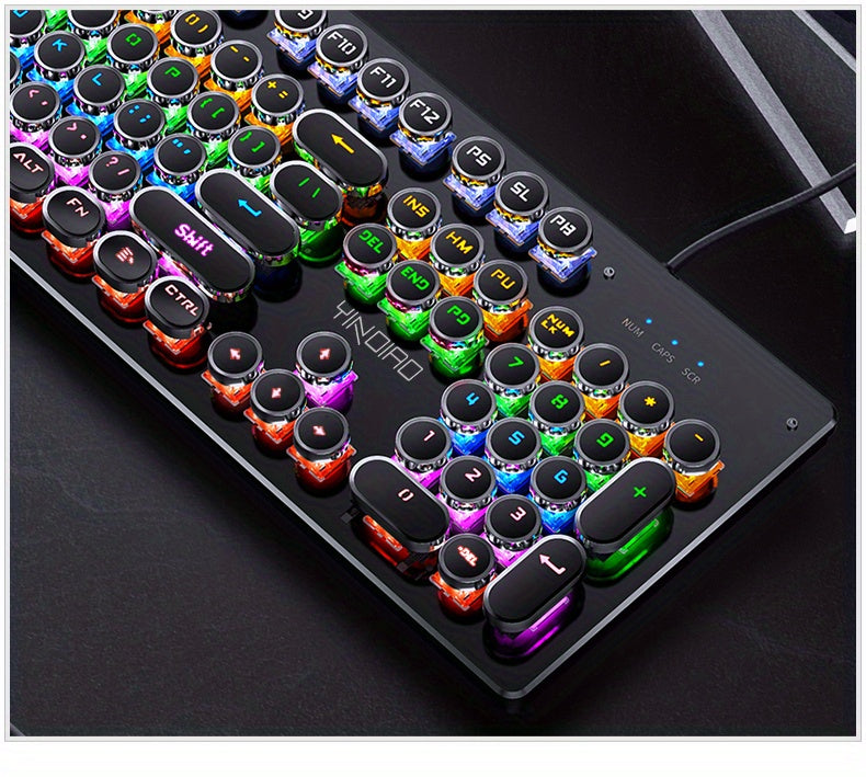YINDIAO Gaming/Office Mechanical Keyboard, Wired USB Plug