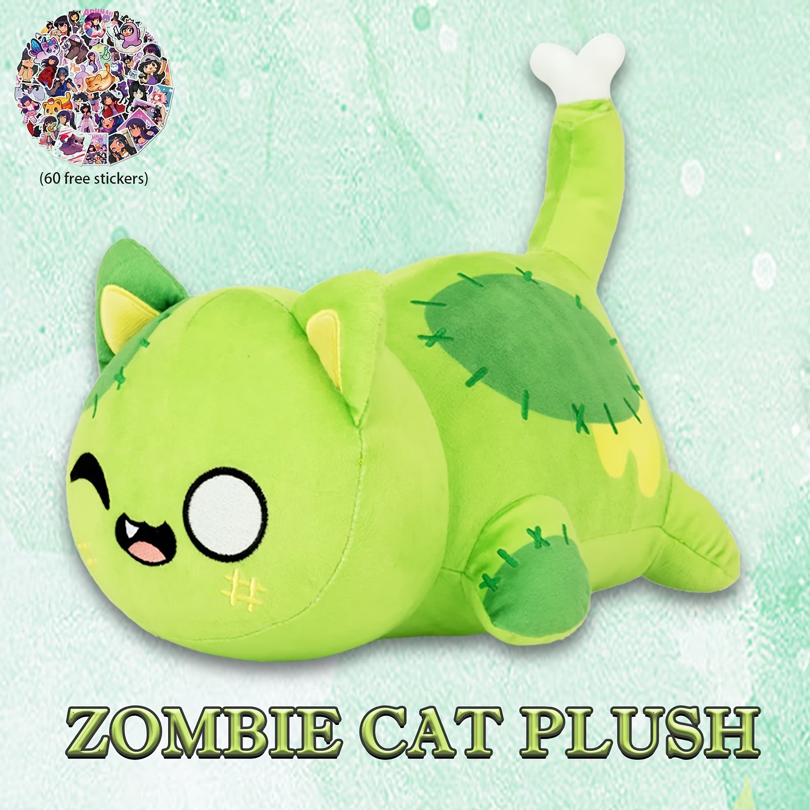 Mee-Meows Collection: Festive Cat Plush Toys - Bat, Spider, Mummy, Purple Sugar Skull, Zombie, and More - Great Gift for Kids & Fans - Ages 0-3