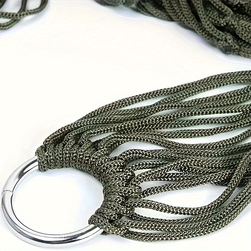 Portable Hammock Net With Nylon Rope And Hooks, For Outdoor Adventure, Outdoor Camping, Suitable For Garden, Beach, Courtyard, And Travel
