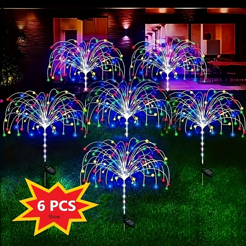 American Independence Day Celebration, Solar LED Fireworks Fairy Lights With 8 Working Modes, For Outdoor Garden Decoration, Yard Parties, Christmas, Weddings, Lawn Pathways
