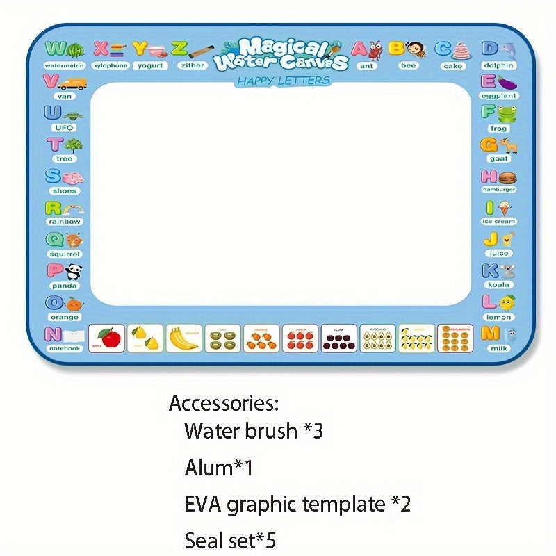 Water Doodle Mat 31 X 38 Inches Extra Large Magic Drawing Doodling Mat Coloring Mat Educational Toys Gifts for Kids Toddlers Boys Girls Age