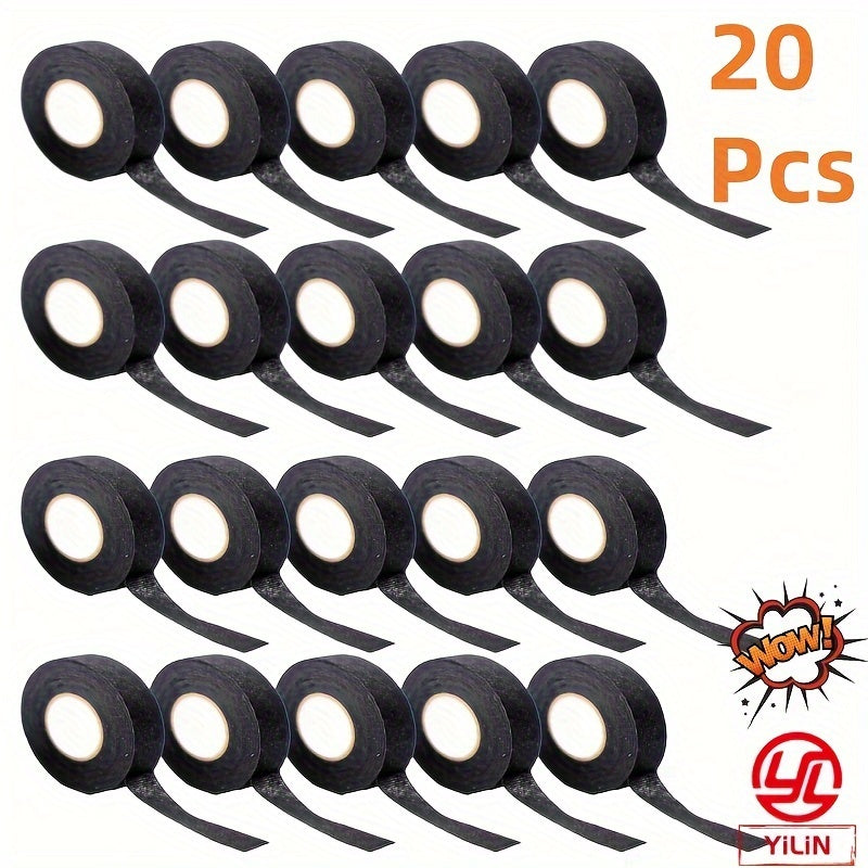10pcs/20pcs Yilin Flannel Tape - Electrical Adhesive Cloth for Wire Speed Harness,