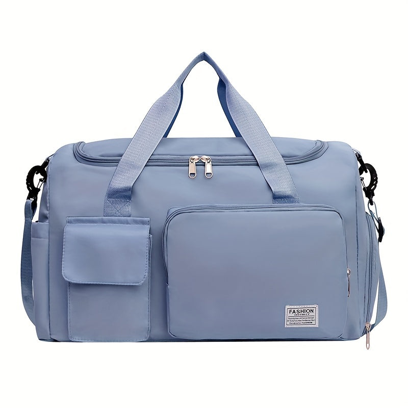 wukds Large Capacity Travel Gym Bag with Shoe Compartment & Dry-Wet Separation -