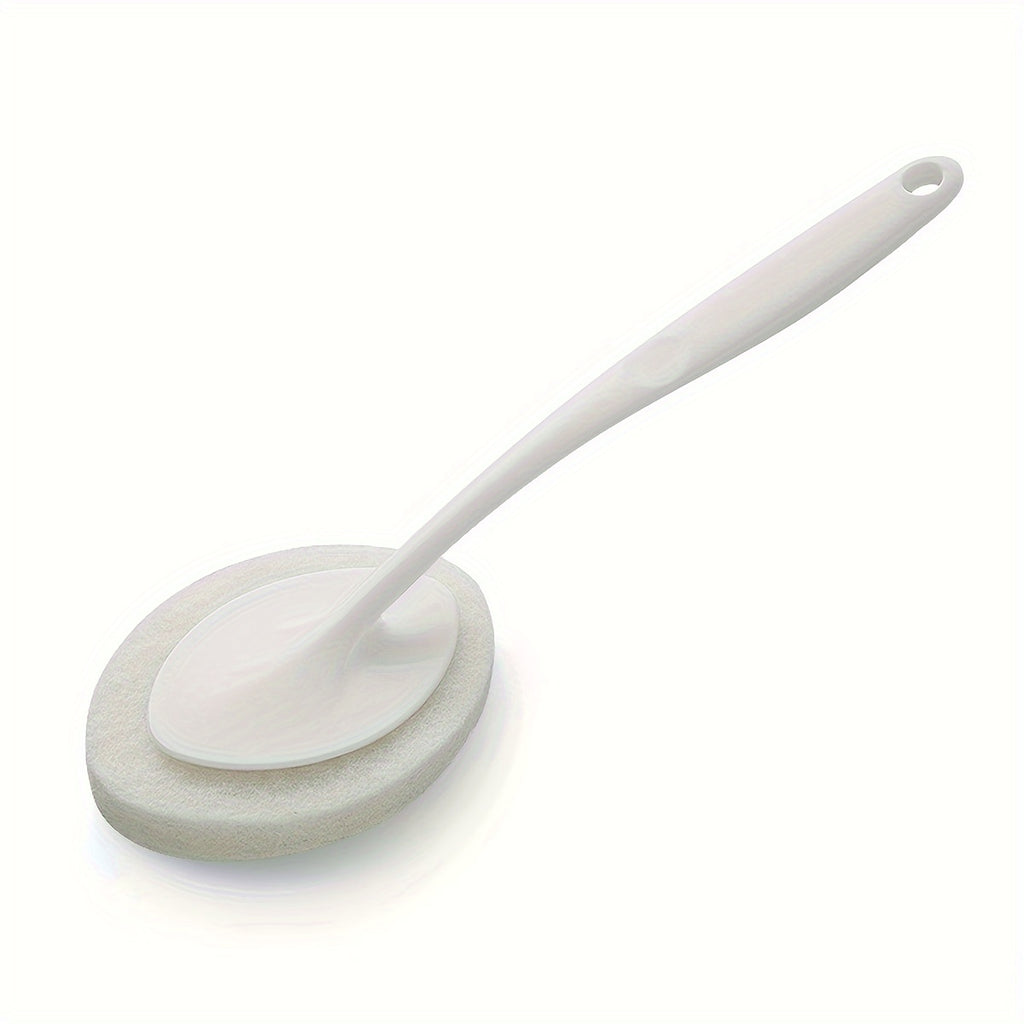 1pc Bathroom Long Handle Sponge Brush, Wall Cleaning Brush, Bathtub Sponge Brush, Floor Tile Brush, Sponge Scrubbing Pad, Dishwashing Sink Brush, Suitable For Cleaning Bathroom Toilet Sink
