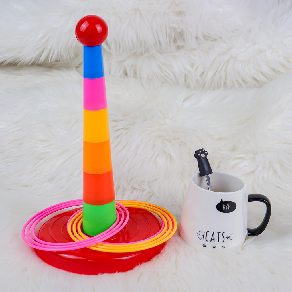 Interactive Children's Game Tower Toys with Throwing Rings for Parent-Child Leisure Games, Halloween Christmas Gift