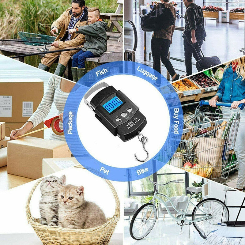 1pc Portable Digital Fishing Scale with Hanging Hook -