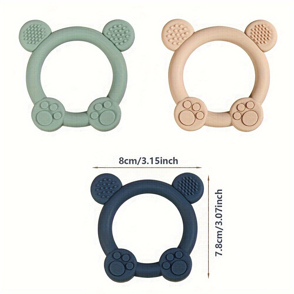 Silicone Baby Teethers for 0-3 Years - Food Grade, Boilable, Bite-Resistant Teething Toys - Machine Wash Safe Set for Infants