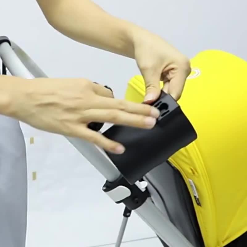 1pc Rotatable Black Bottle & Cup Holder - Durable PP Material, Secure Clamp Design for Bicycles & Carts, Ideal for Outdoor Sports Hydration