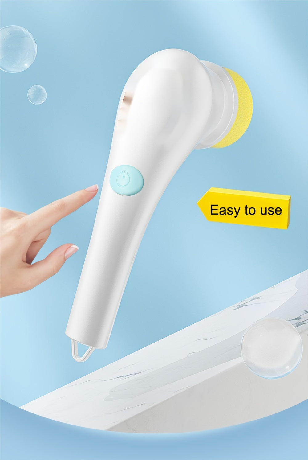 5-in-1 Cordless Electric Spin Scrubber – USB Rechargeable, Versatile Cleaning Brush Set for Home