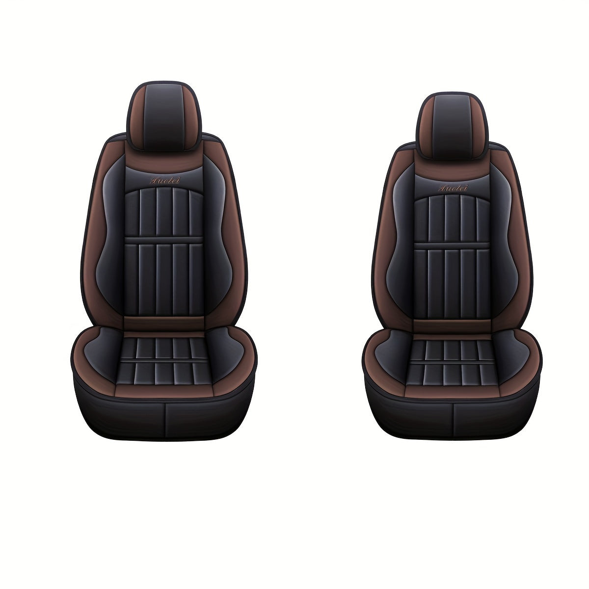 2 Premium Full-Surround PU Leather Front Car Seat Covers - Waterproof, Universal Fit, Durable, Easy to Install, and Stylish Automotive Seat Covers for Cars, Trucks, and SUVs