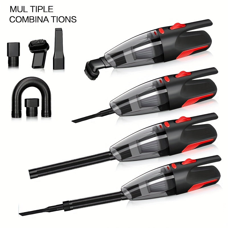 1pc CascadeVac Cordless Handheld Vacuum Cleaner, High Power Wireless Mini Home and Car Dust Remover with USB Charging, Rechargeable Lithium Battery, Plastic Material, Includes Crevice Tool, No Bag, for Carpet Floor Cleaning