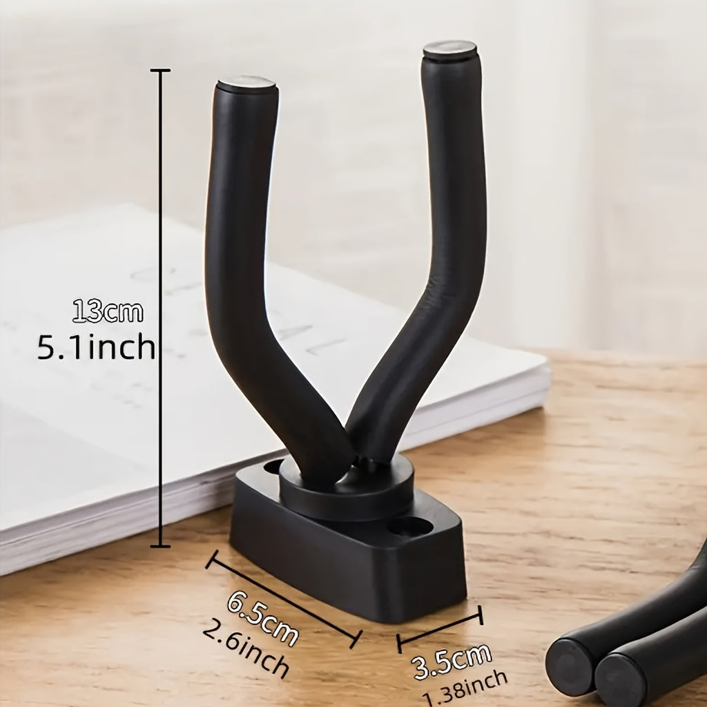 1/2 pcs Guitar Wall Mount Hanger Black Guitar Hanger Wall Hook Holder Stand Display with Screws - Easy to Install - Fits All Size Guitars, Bass, Mandolin, Banjo, Ukulele