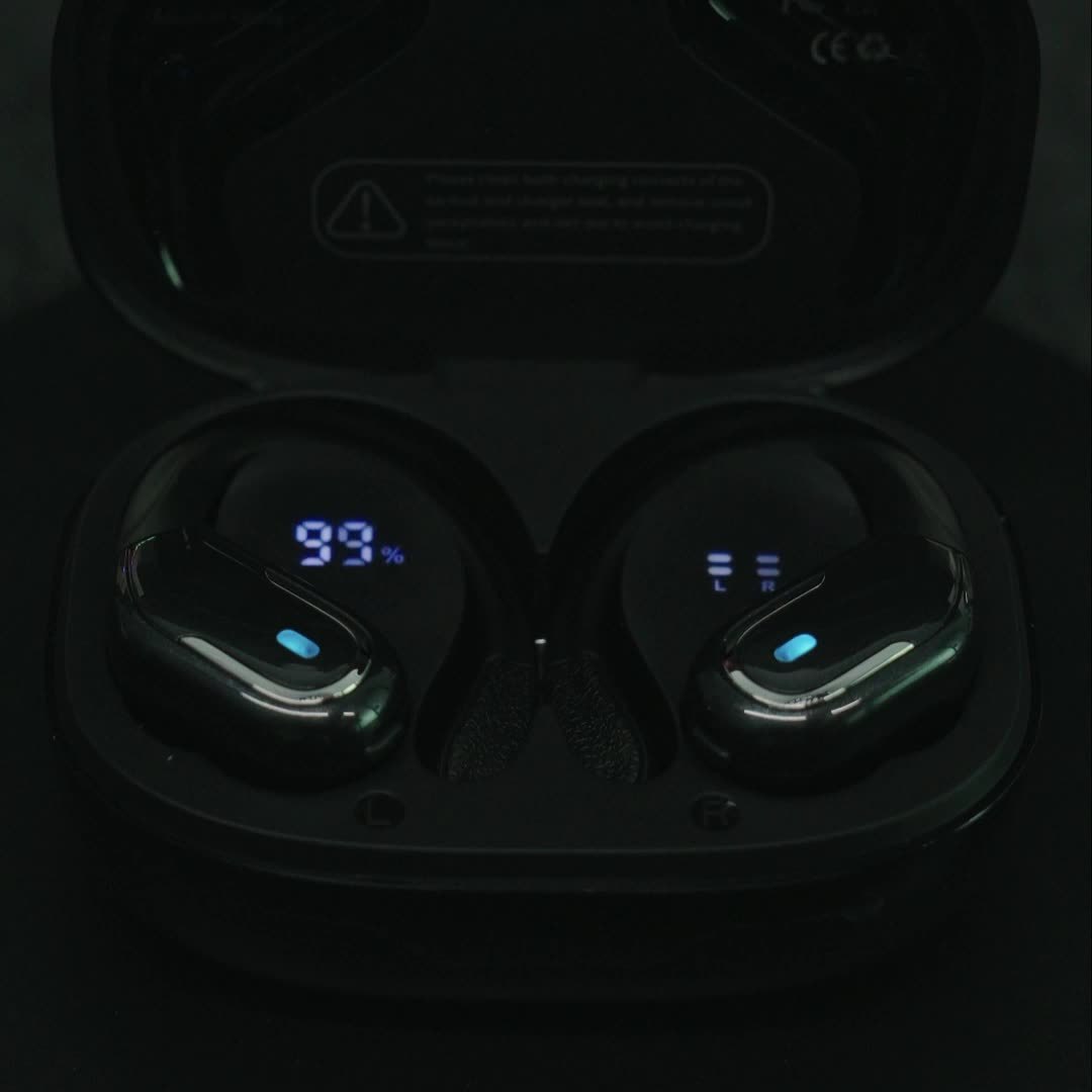 LIFEBEE New Wireless Earbuds for Running Sports, Wireless Earphones with Earhooks Pure Bass Sound, Over Ear Headphones ENC Noise Cancelling with Dual-LED Display, Earphones Built-in Microphone