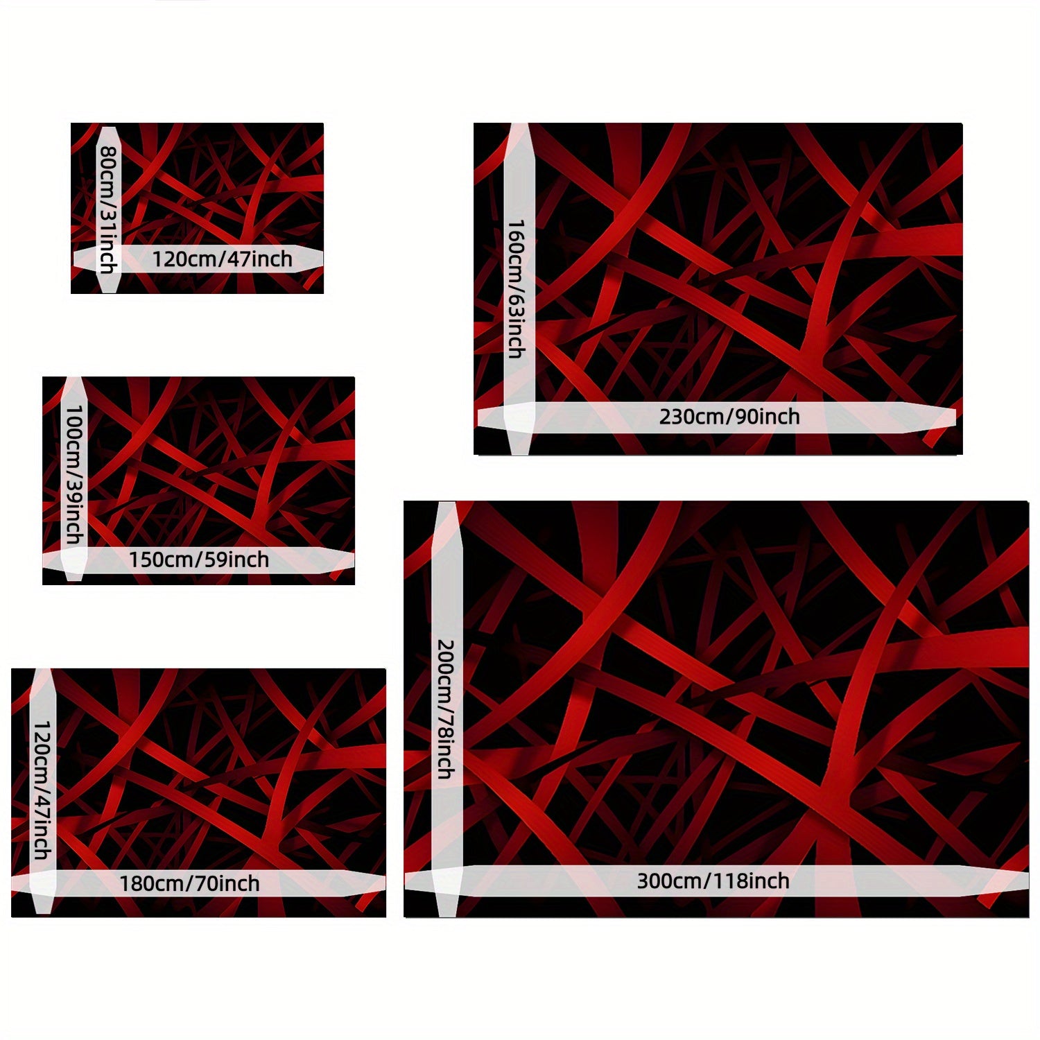 Modern Geometric Velvet Area Mat - Luxurious Red & Black Design, Machine Washable, Non-Slip, Ultra-Soft & Durable for Living Room, Bedroom, Entryway - Stylish Home Decor, Rugs for Living Room