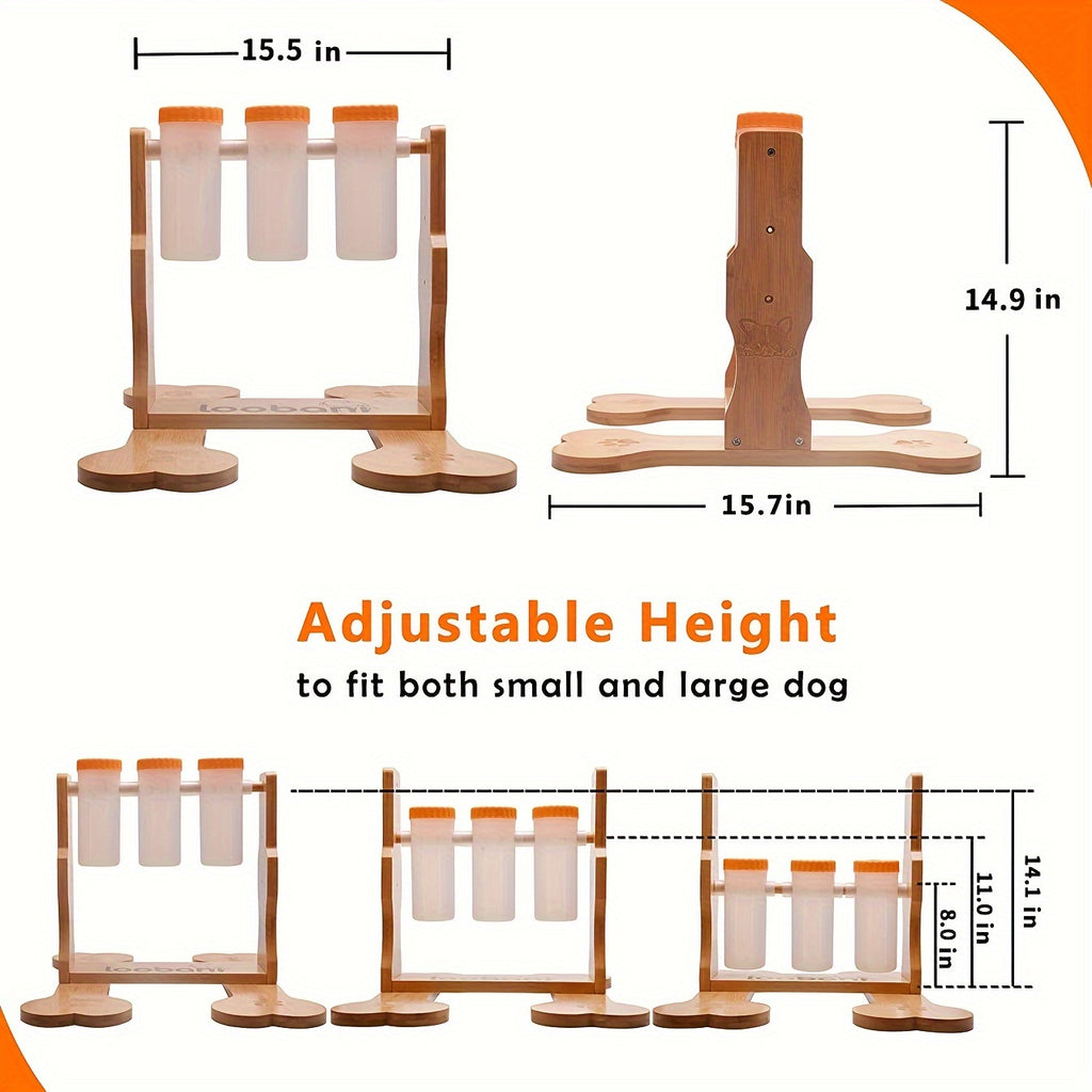 Dog Puzzle Toys Wooden -Interactive Slow Feeder Dog Toy, IQ