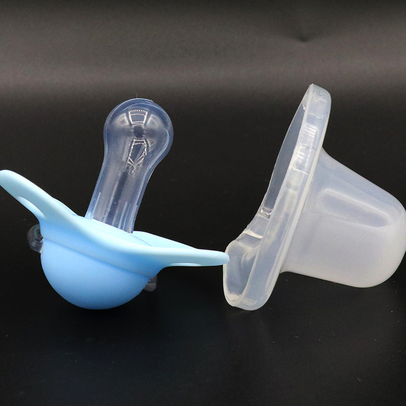 2 Styles Baby Pacifier with Cover - Non-Toxic Soother, Thumb & Cherry Shape with Clip-On Nipple for Teething, & (///) - Sleep Suitable for xxx