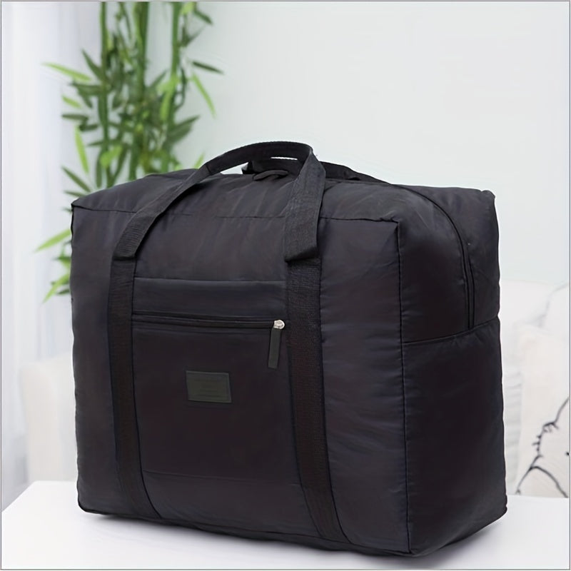 1pc Foldable Travel Duffel Bags, Large Capacity Luggage Bag, Foldable Travel Bag, Tote Bag, Suitable For Overnight, Holiday, Shopping, Weekends, Outing, Gym