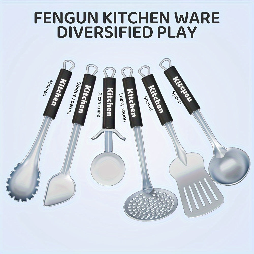 Play Kitchen Accessories, Kitchen Set For Kids With Play Pots And Pans, BBQ Camping Kitchen Playset, Pretend Kids Kitchen Accessories Toy Gifts For Girls Boys, Grill Playset Toys For Boys Girls