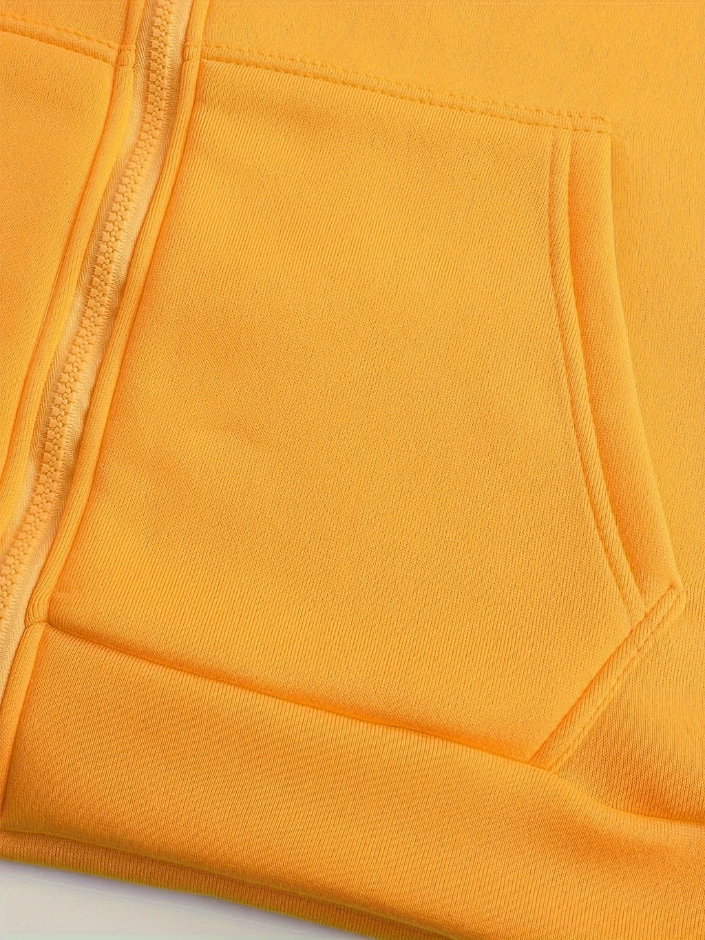 Men'S Casual Hooded Sweatshirt, Solid Color Zip-Up Pullover, Long Sleeve Polyester Knit Fabric, Regular Fit with Slight Stretch, 160gsm - Autumn/Winter Fashion