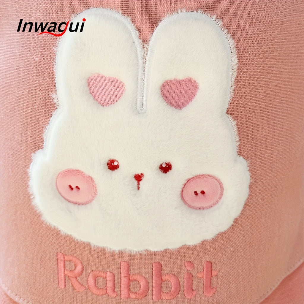 Inwagui Animal-Themed Foldable Storage Basket - Thick Fabric, Elephant, Rabbit & Alpaca Designs with Handles for Clothes, Toys, Books Organizer - Modern Home Decor, for Spring