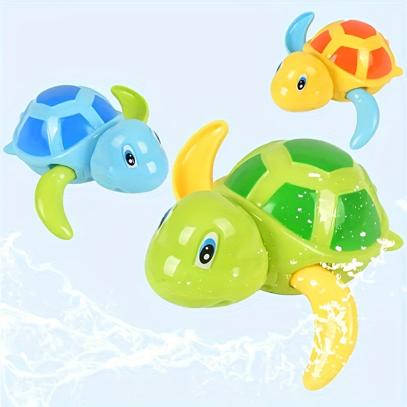 3-piece set,Bath Swimming Turtle Toy for Baby Toddler, Wind Up Chain Bathing Water Toy, Swimming Bathtub Pool Cute Swimming Turtle Toys for Boys Girls.