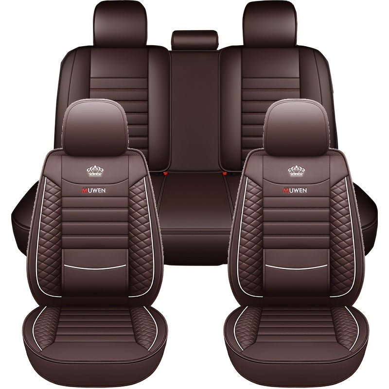 5pcs Full Seat Breathable Car Seat Covers, Suitable for 5 Seats -