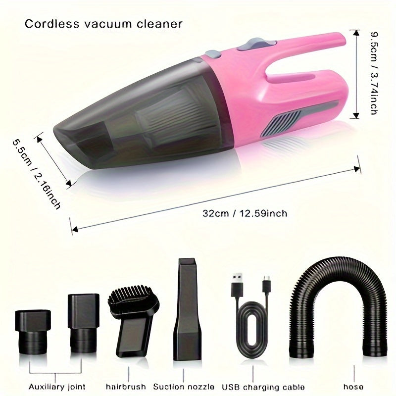 7-piece High-power Wireless Vacuum Cleaner, High-power Household And Car Dual-use Vacuum Cleaner, Dust Removal And Cleaning Interior, Strong Suction