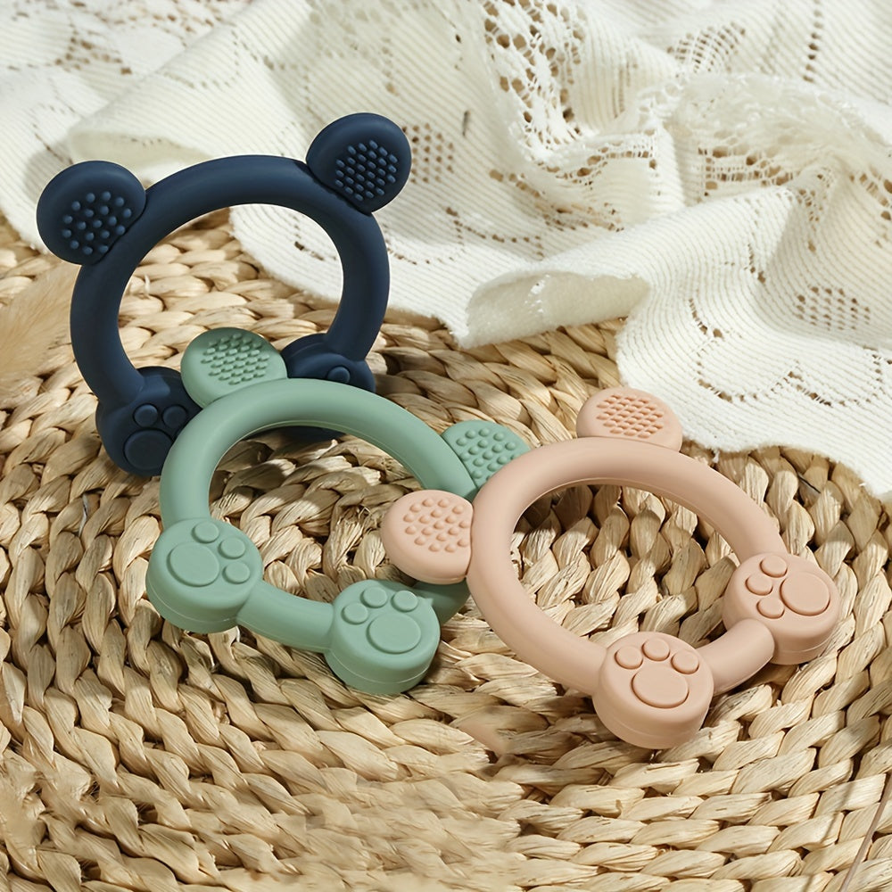 Silicone Baby Teethers for 0-3 Years - Food Grade, Boilable, Bite-Resistant Teething Toys - Machine Wash Safe Set for Infants