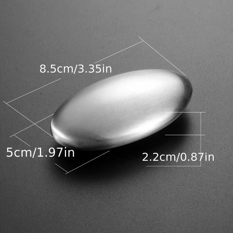 1pc, Stainless Steel Soap, Metal Deodorant Soap, Odor Removal Soap, Reusable Odor Remover, Kitchen Odor Absorber Soap, For Eliminating Odor And Smell, Kitchen Supplies, Cleaning Supplies, Cleaning Tool, Christmas Supplies
