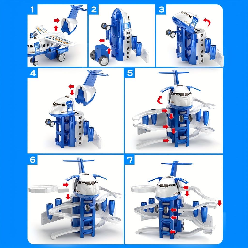 Home Kids Airplane Car Toys Simulation Inertia Aircraft Music Stroy With Light Passenger Plane Diecasts Kids Educational Toy