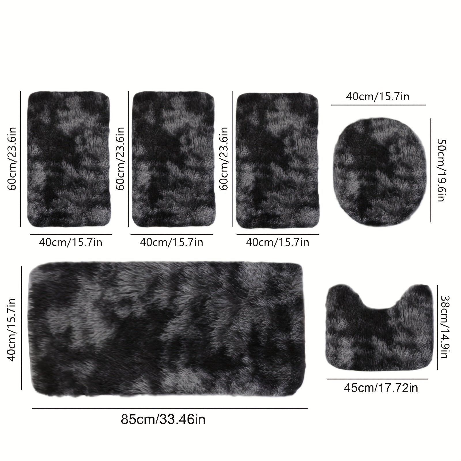 New Mixed Color Bath Mats, Whole Room Bath Rugs, Tie-Dye 3/4/5/6pcss Toilet Mats Universal Soft Bathroom Rugs Sets 3/4/5/6pcs Water Absorption Bathroom Carpet Set, Non Slip Bath Rugs Set, Thick Machine Washable Easy to Dry Da