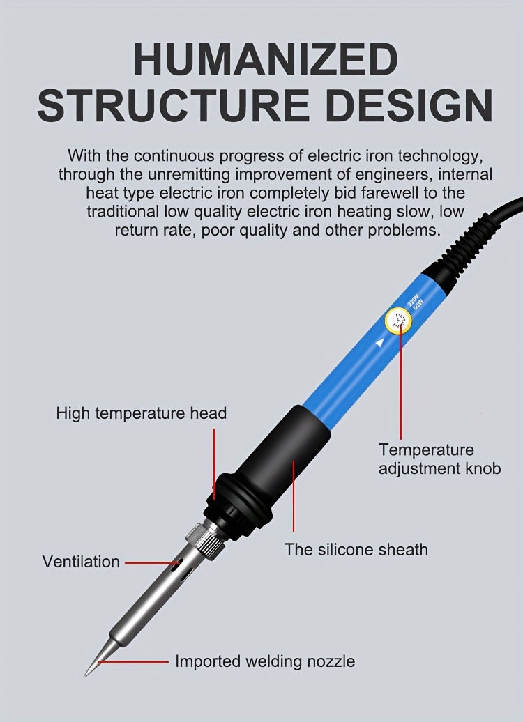 71pcs/set, Temperature regulating electric soldering iron tool, Wood Burn Tools Kit, for Carving Embossing
