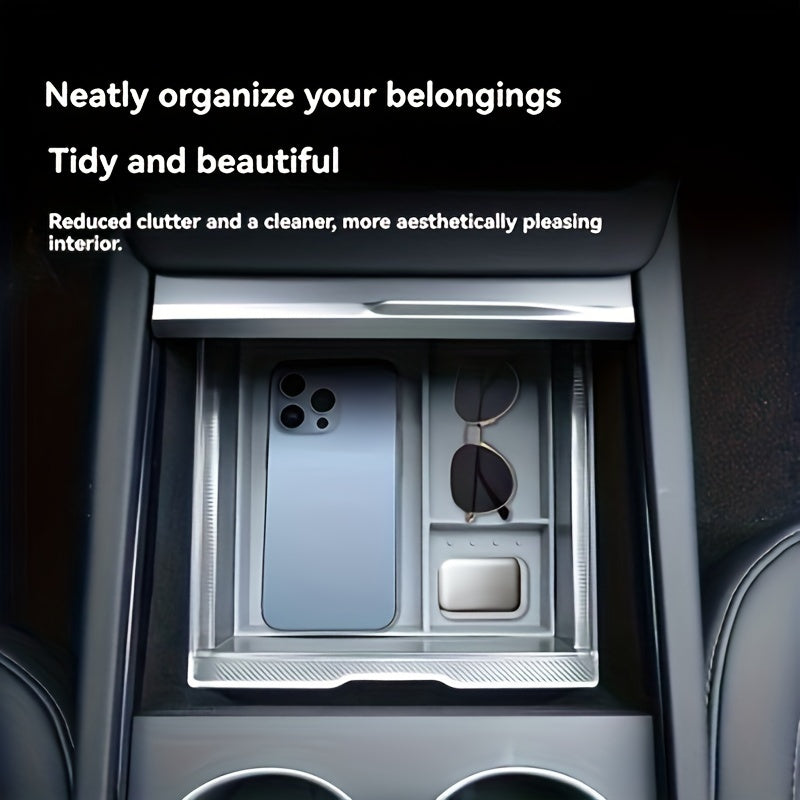 2024 Central Control Storage Box For Tesla Model 3 For Highland, Automotive Decoration For Tesla Organizer Box