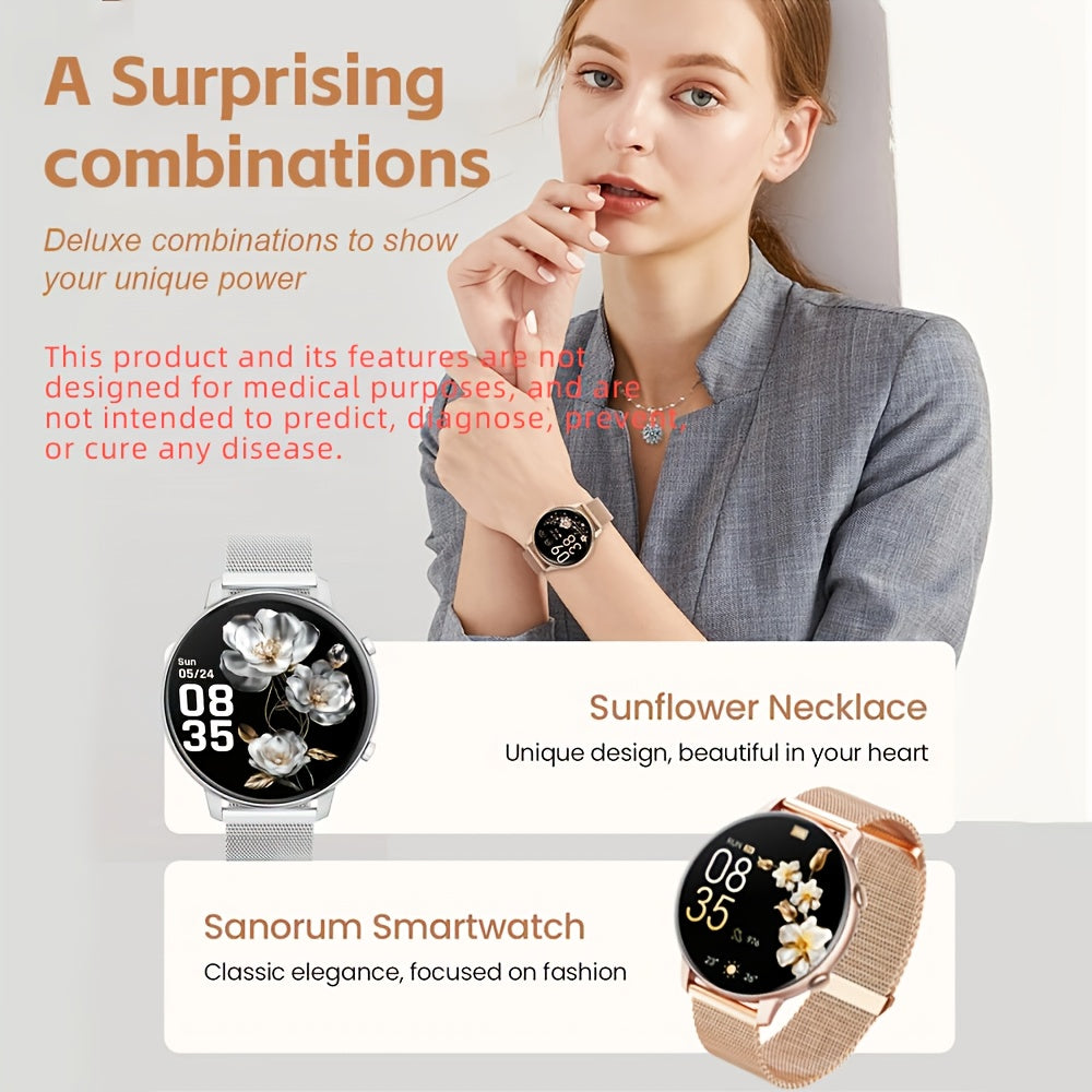 Smartwatch with Wireless Call/Dial, Female Functions, Sleep, 19 Sports Modes, Music Player, Pedometer - Perfect Birthday Gift for Men & Women, Christmas, Halloween, Smartwatches For Android & Ios