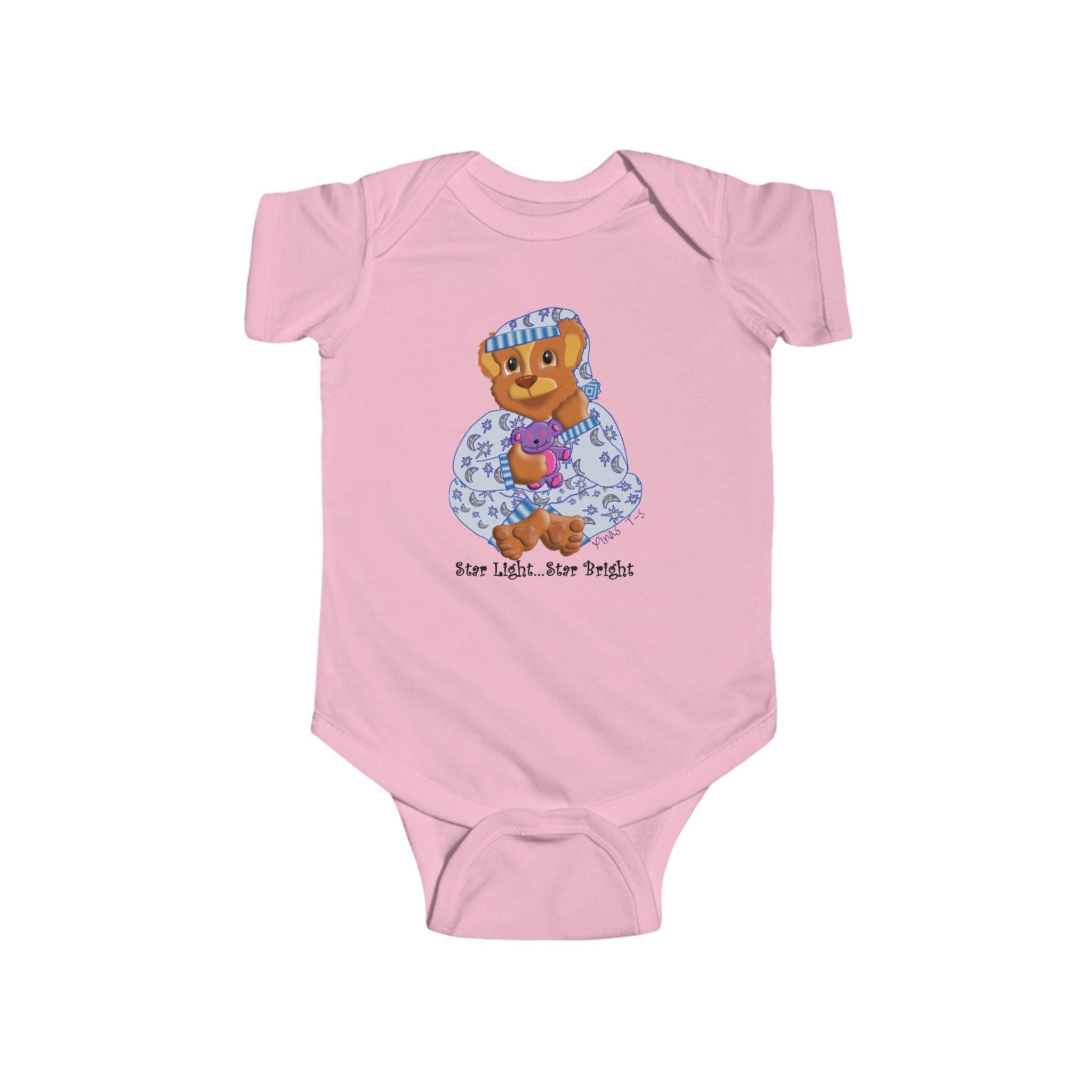 Infant Bodysuit — Cute 'G'Nite Teddy' Cartoon Baby One-Piece