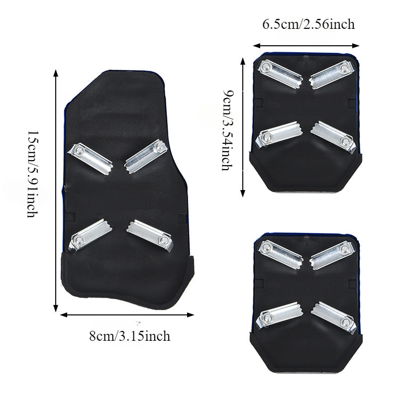 3pcs High-Performance Aluminum Alloy Automotive Pedals - Anti-Skid, Easy Installation, Enhanced Grip for Manual Clutch and Accelerator, Suitable for Most Vehicles