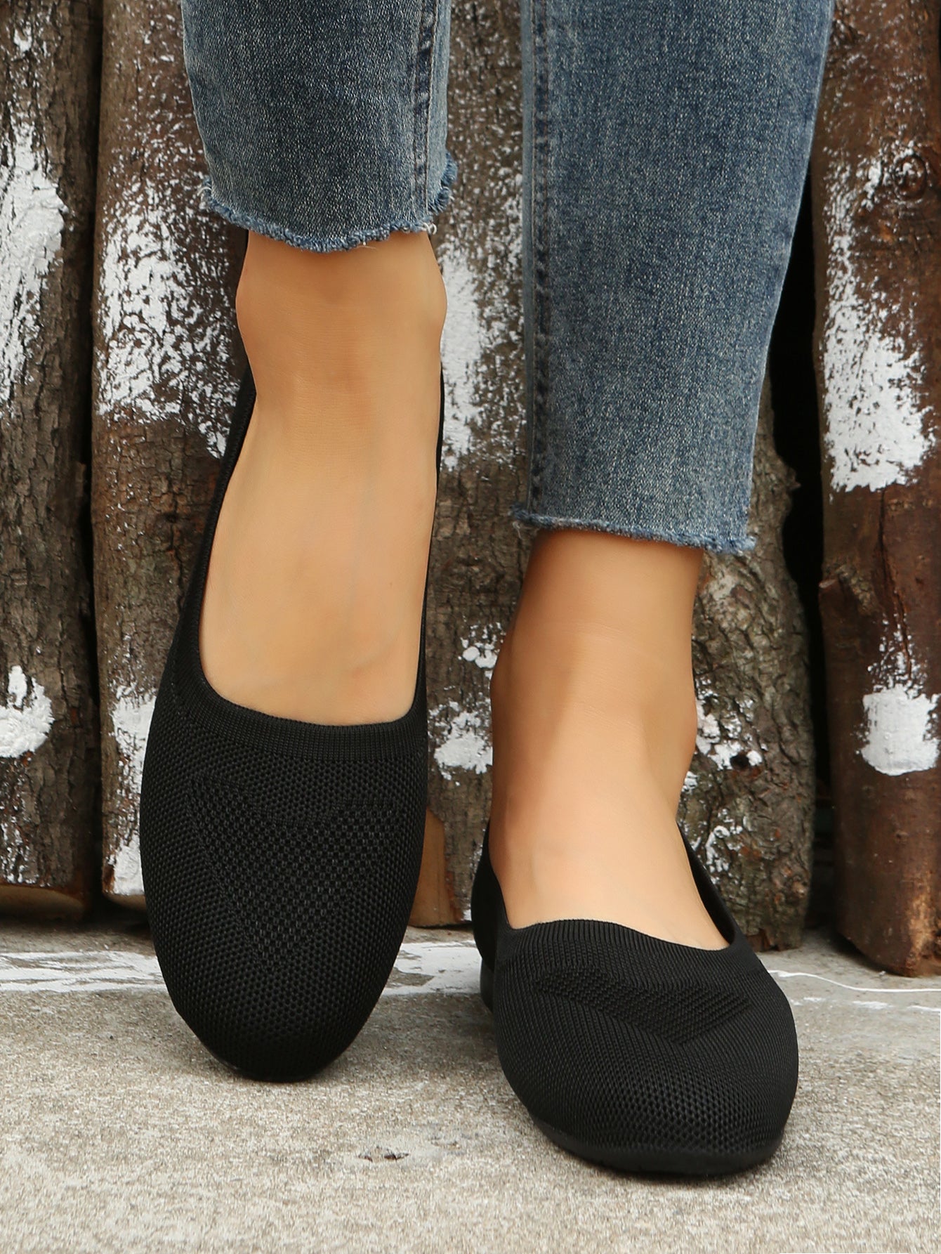 Four Seasons Large Size Women's Shoes New Breathable Casual Flat Soft Sole Comfortable Anti-slip Slip-on Lazy Shoes