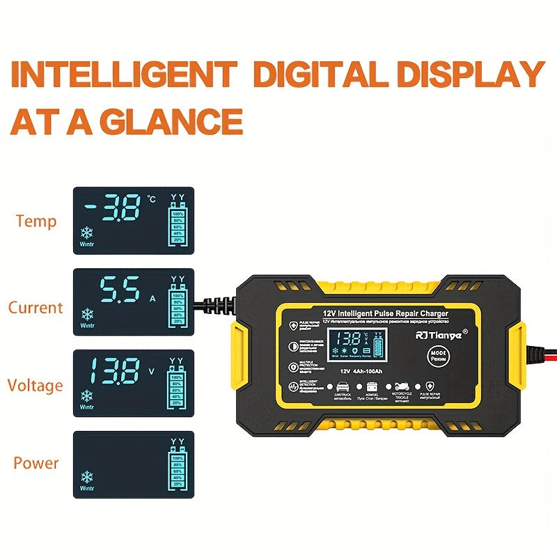 [Smart Battery Charger] RJTIANYE Smart Pulse 12V 6A Battery Charger