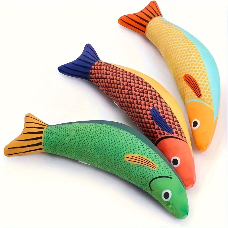Interactive 9.4 Inches Catnip Crinkle Sound Cat Toys - 3pcs Saury Fish, Soft And Durable Kicker Toys For Indoor Kitten Exercise, All Breeds