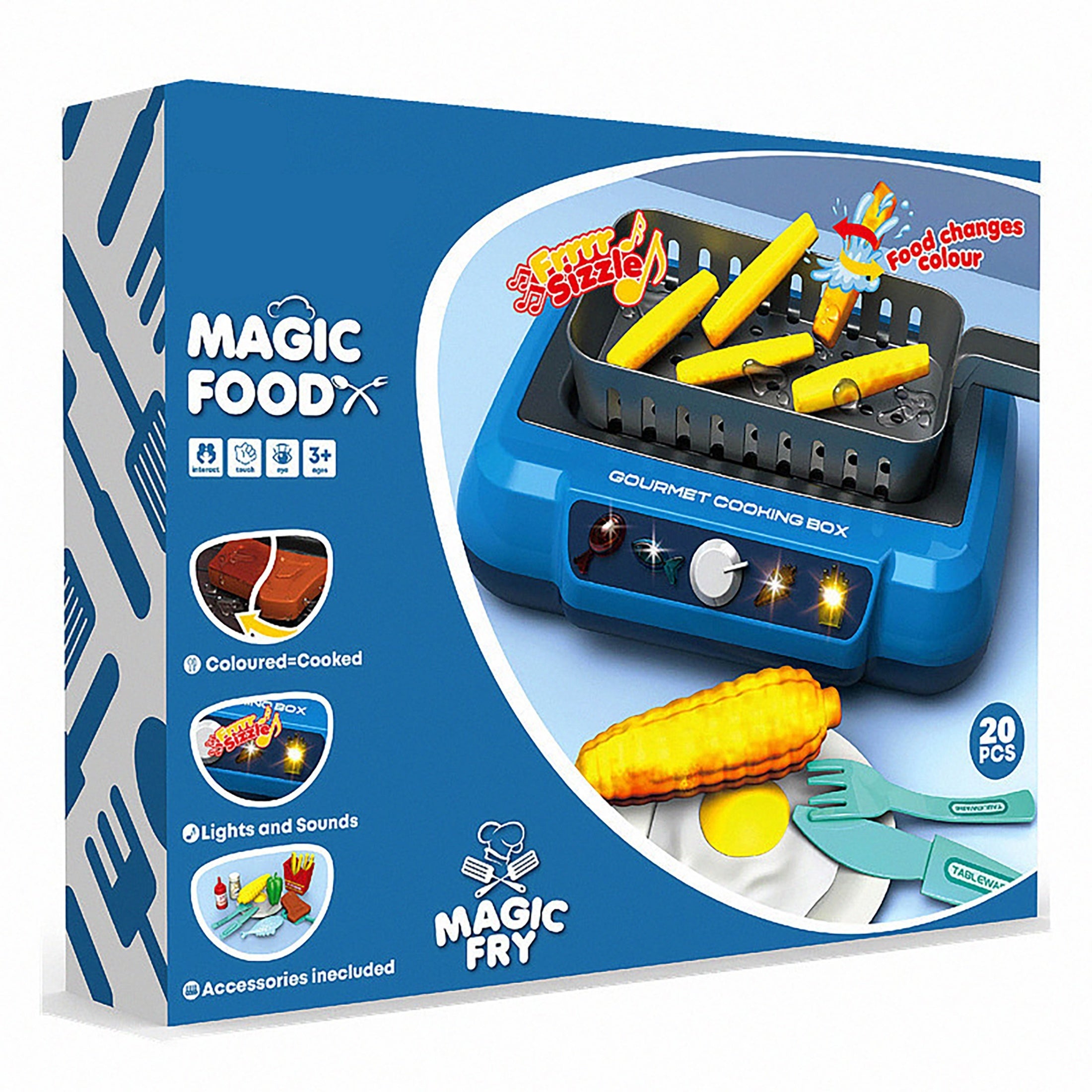 Grassland Camping Children'S Cooking Kit Toys Sound And Light Simulation Barbecue Grill,