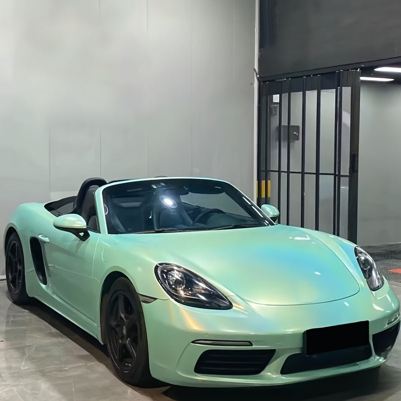 Light Blue Golden Color-Changing Vinyl Packaging Automotive Film (19.69 inches X 59.84 inches) with Bubble-Free Air Release Technology