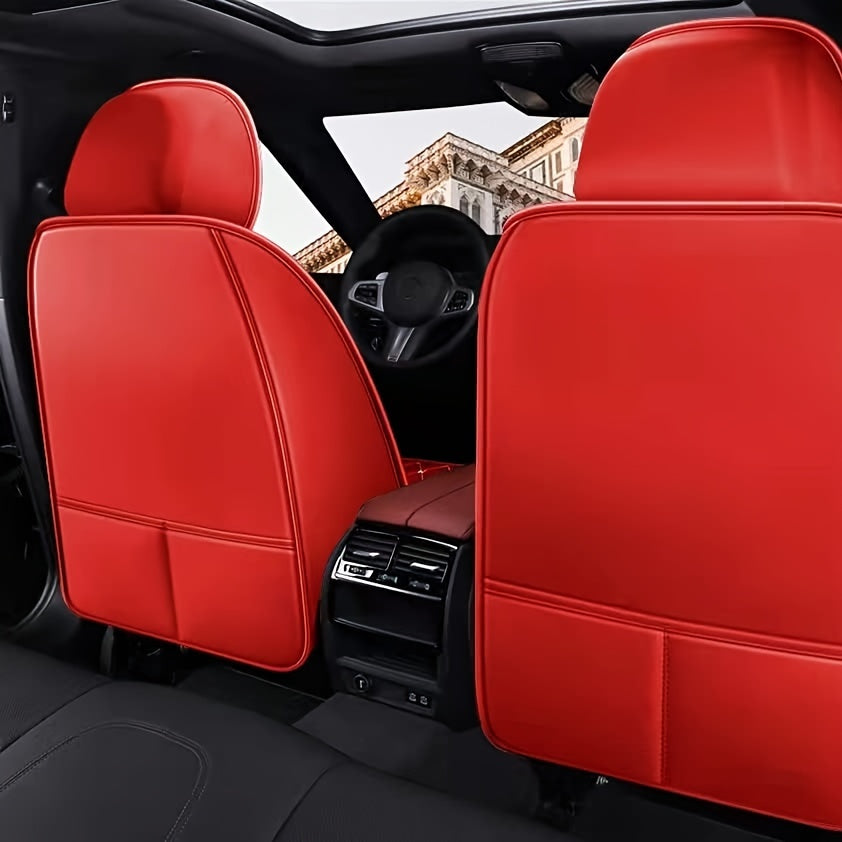 Full Set Car Seat Covers, Crown PU Leather Car Seat Cover Full Surround, Comfortable Automotive Vehicle Cushion Cover Fit For Most 5 Seats Cars/SUV/Truck/Vans