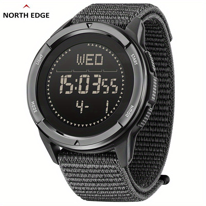 Mens Slim Sports Smartwatch - Water Resistant Chronograph Watch with Pedometer, Multi-Functional Wrist Watch with Carbon Fiber Strap for Fitness, Running, and Outdoor Activities
