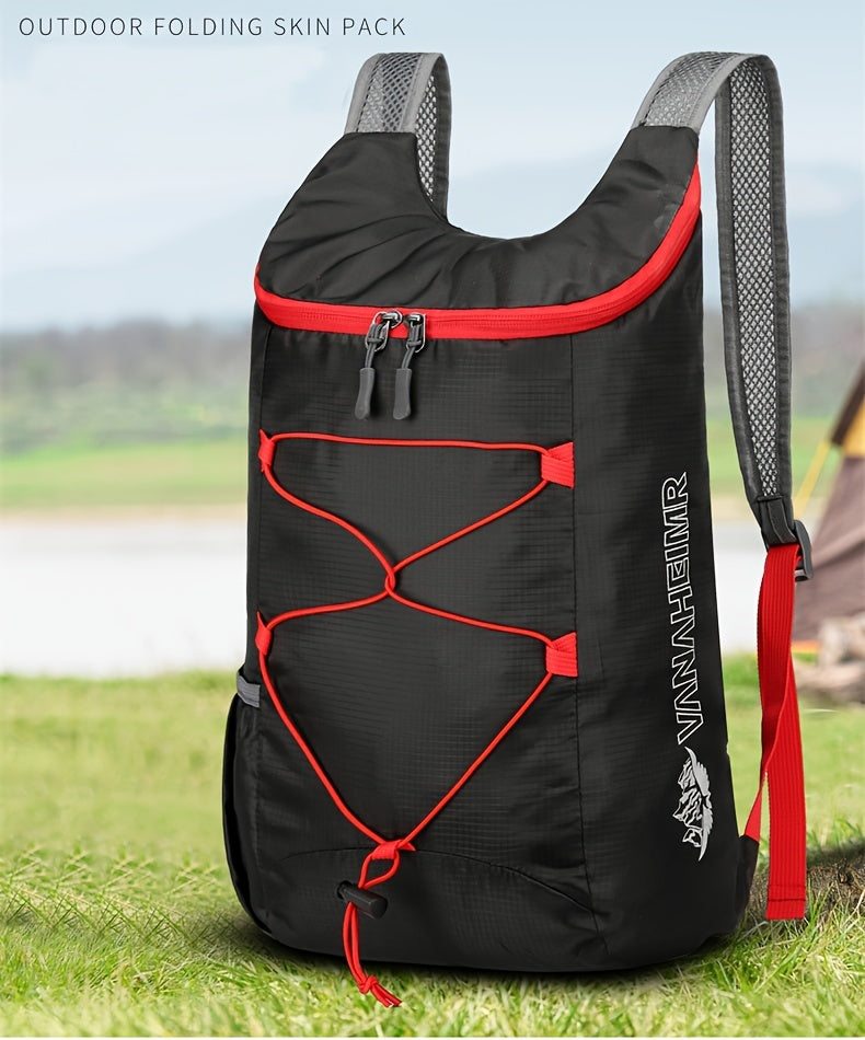 Small Portable Multifunctional Sports Backpack, Foldable Lightweight Waterproof Storage Bag For Men Outdoor Camping Hiking Travel Backpack
