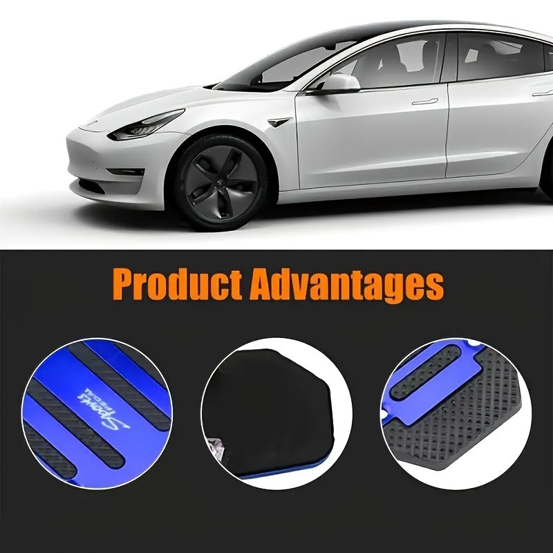 3pcs High-Performance Aluminum Alloy Automotive Pedals - Anti-Skid, Easy Installation, Enhanced Grip for Manual Clutch and Accelerator, Suitable for Most Vehicles