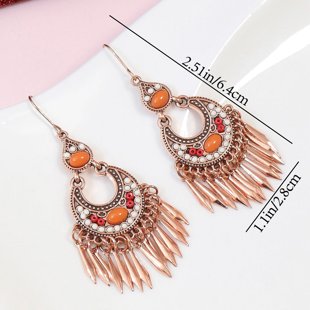 1 Pair/4 Pairs Vintage Style Women's Pendant  Tassel Earrings