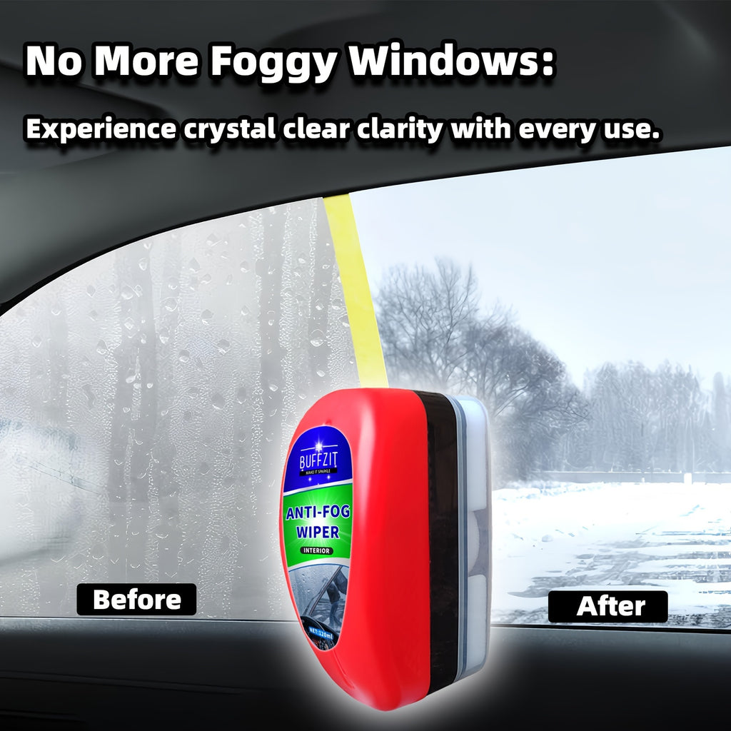 Anti-Fog Wiper for Windshield, Portable Car Glasses Defogger Prevent Fogging Defogging Sponge Wiper for Automotive Vehicles Helmets Mirrors -120Ml/4Oz